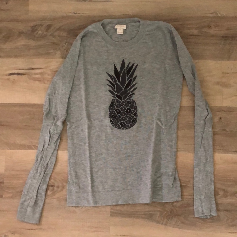 JCrew pineapple summer sweater